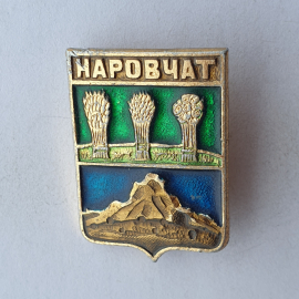 Значок "Герб Наровчат", СССР. Картинка 1