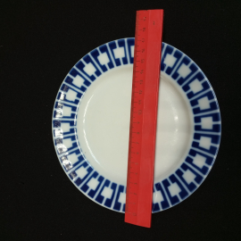 Набор из 3 пирожковых тарелок "Аквамарин" ФФЗ Чайка, без клейма, 18 см. Картинка 5