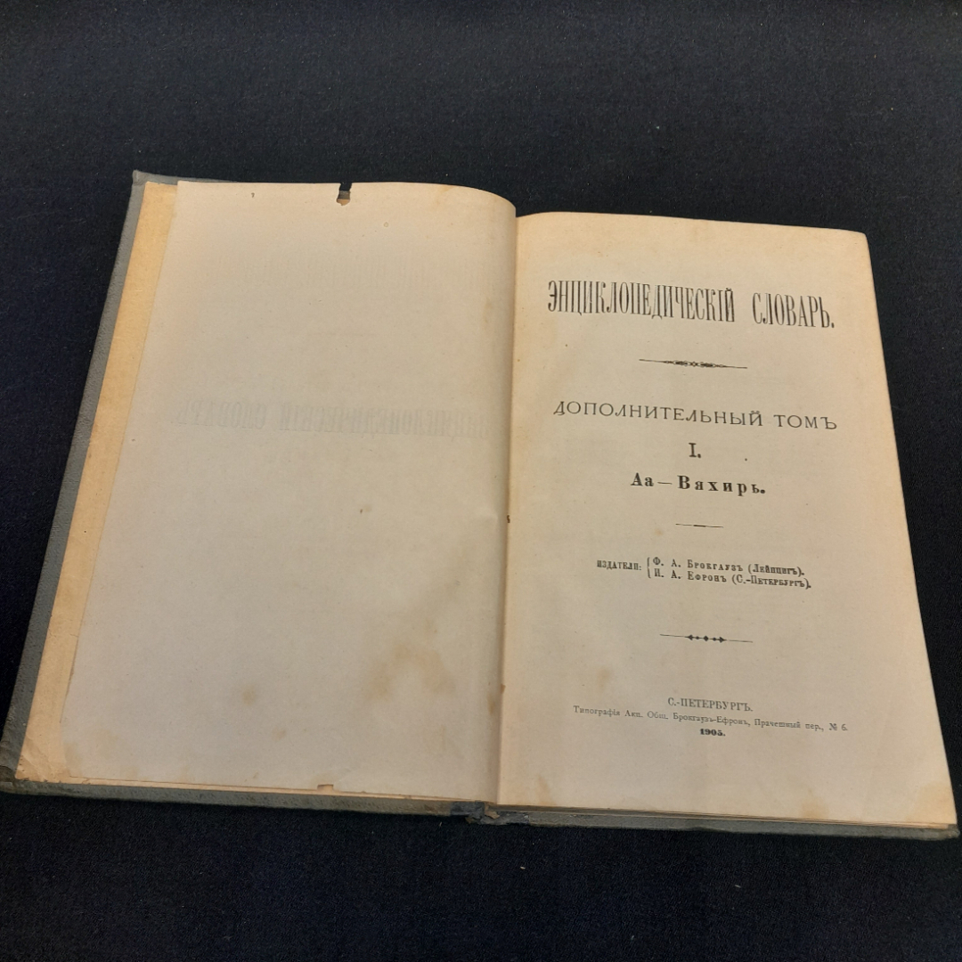 Энциклопедический словарь Брокгауза и Ефрона, том 1 дополнительный. Санкт-Петербург, 1905г. Картинка 2