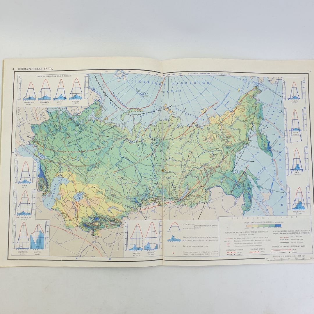 Географический атлас СССР для 7-го класса, ГУГиК при совете министров СССР, Москва, 1979г.. Картинка 10