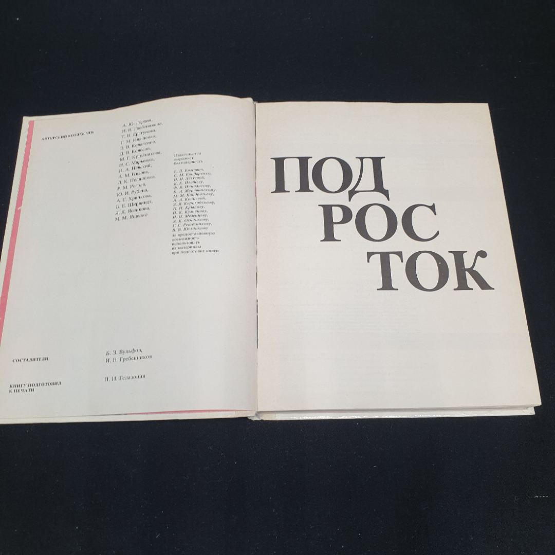 "Мир детства: подросток" под ред. А.Г. Хрипковой, изд. Педагогика,Москва, 1982. Картинка 2