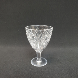 Винтажная рюмка на ножке "Ромбы" 50 мл, хрусталь, СССР.