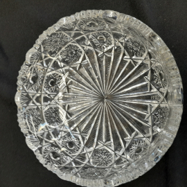 Ваза Салатник "Снежинка", з-д Красный май, диаметр 21 см, СССР. Картинка 6