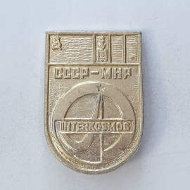 Значок "Interkosmos. СССР-МНР", СССР