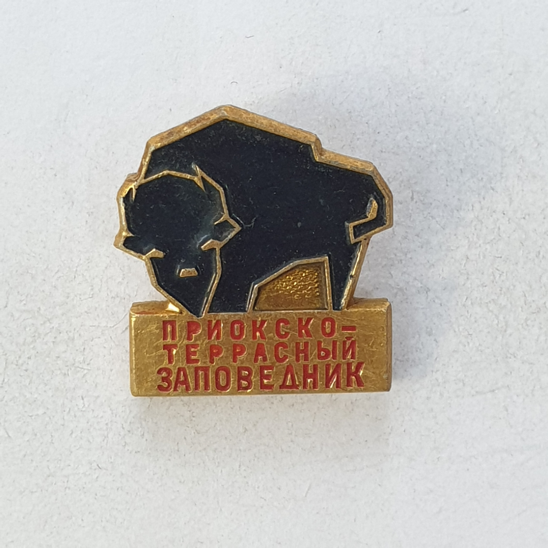 Значок "Приокско-террасный заповедник", СССР. Картинка 1