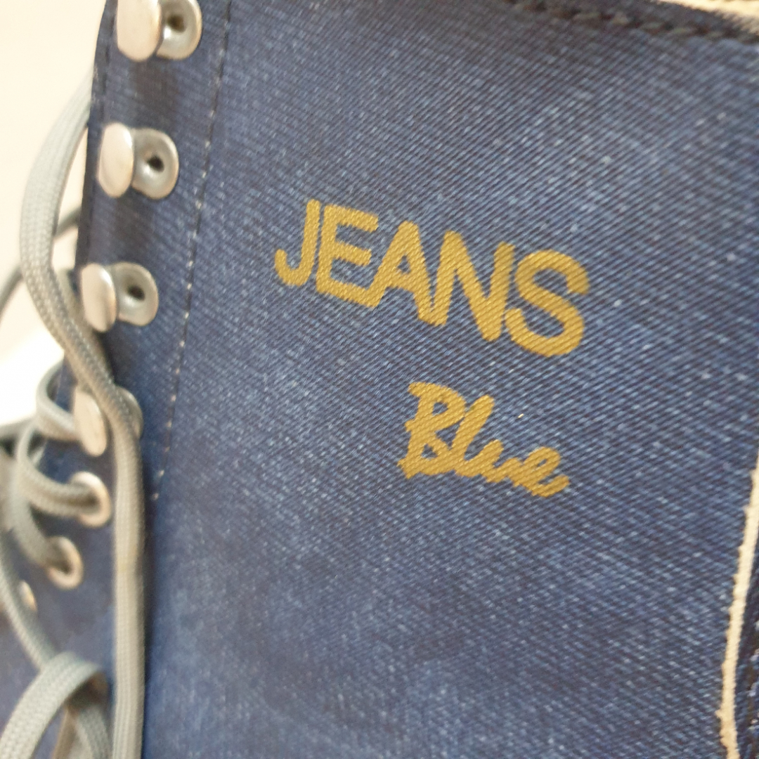 Коньки фигурные женские "Jeans Blue", размер 39, потёртости, б\у, Larsen, Россия. Картинка 5