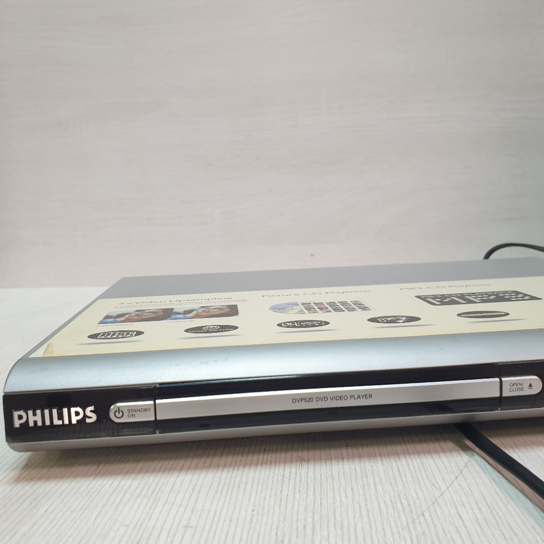 Проигрыватель DVD Phillips DVP 520/04 без пульта, форматы:MP3, VIDEOCD, SVCD, JPEG, Китай. Картинка 2