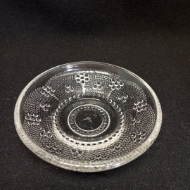 Блюдце стеклянное "Неман", диаметр 10 см, Белорусский стеклозавод, БСССР