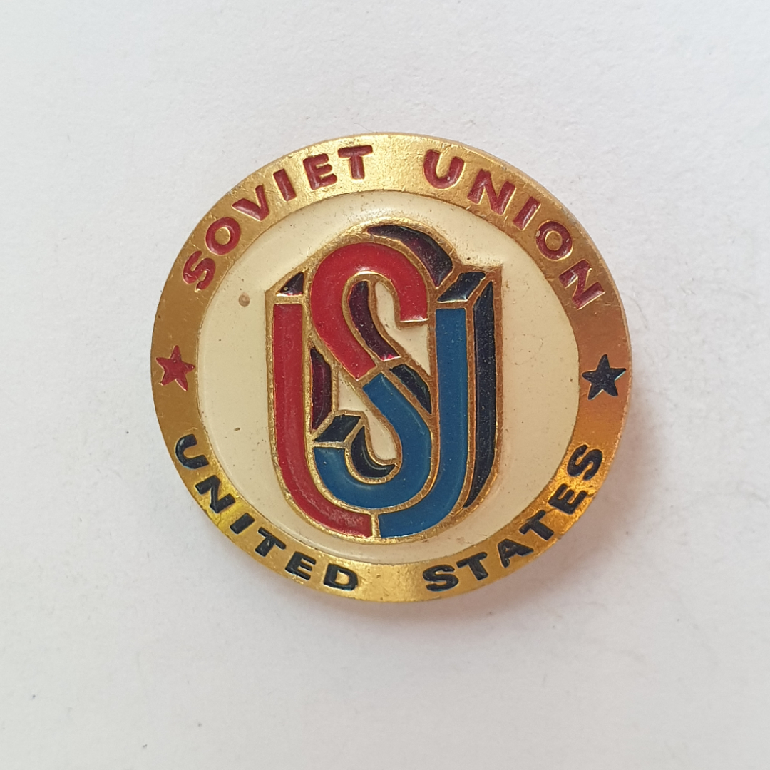 Значок "Soviet Union. United States", СССР. Картинка 1