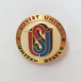 Значок "Soviet Union. United States", СССР