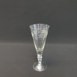 Фужер Свадебный Гусь Хрустальный 19см, 1960-е г автор Рогов, СССР