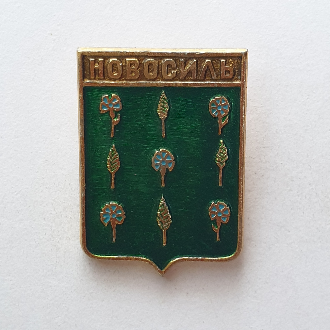 Значок "Новосиль", СССР. Картинка 1