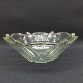 Салатник на 1 литр, Дятьковский, стекло, есть скол, диаметр 22 см, СССР
