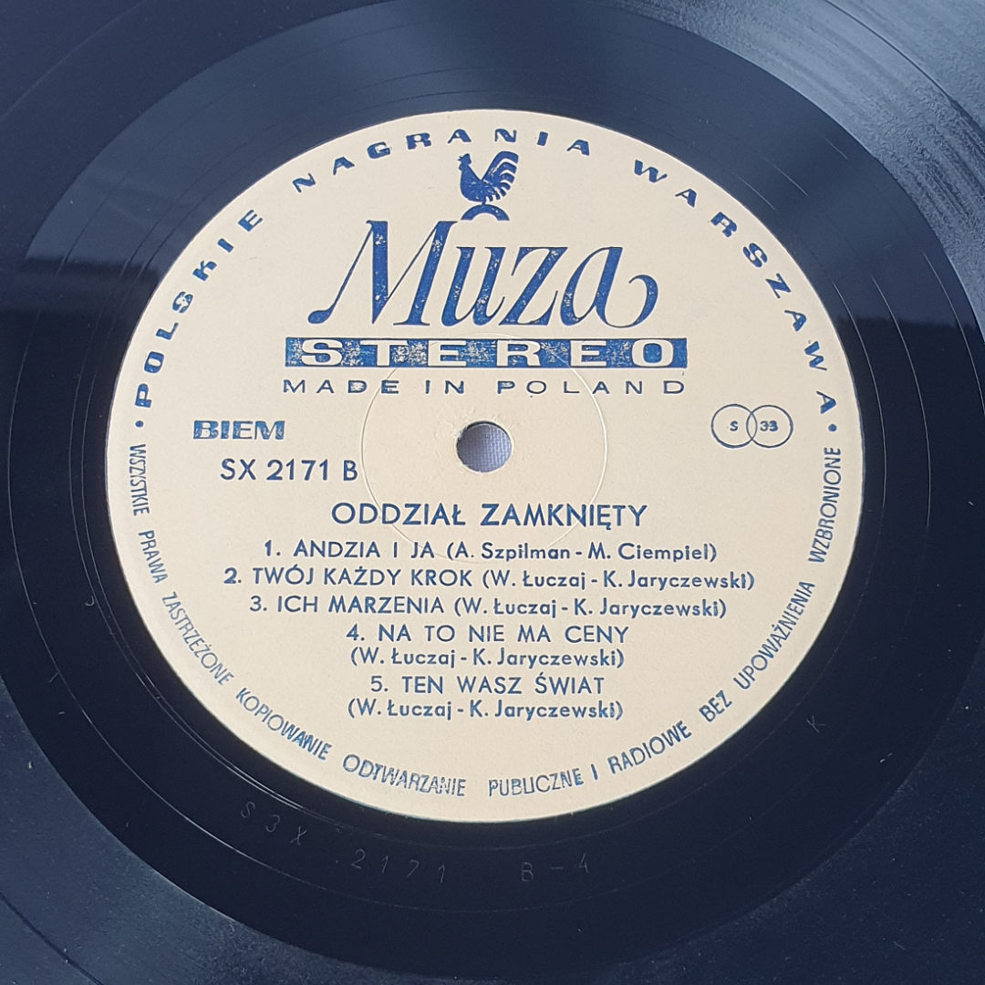 Виниловая пластинка "Oddzial Zamkniety" made in Poland. Могут быть незначительные царапины.. Картинка 6