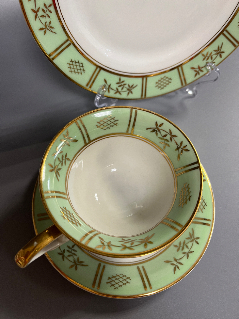 Чайное трио Wilhelm Jager 1941-1945гг Германия. Фарфор, крытье, позолота, ручка! Винтаж. Картинка 7