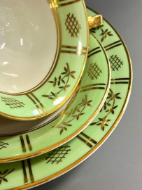 Чайное трио Wilhelm Jager 1941-1945гг Германия. Фарфор, крытье, позолота, ручка! Винтаж. Картинка 2