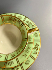 Чайное трио Wilhelm Jager 1941-1945гг Германия. Фарфор, крытье, позолота, ручка! Винтаж. Картинка 4