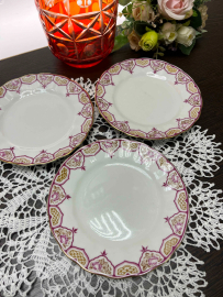 Тарелки "Фриз" форма Тюльпан С.Е.Яковлева, ав. рос. Н.Б.Гусева ЛФЗ, позолота, винтаж. Цена за 3шт