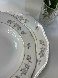 Тарелки глубокие для пасты, Богемия, Чехословакия. Рельефный фарфор, деколь, позолота. Цена за 4шт. Картинка 5