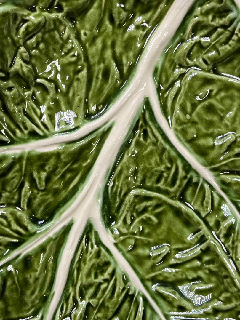 Сервировочное блюдо "Лист" Португалия. Фаянс, ручная работа. Картинка 6