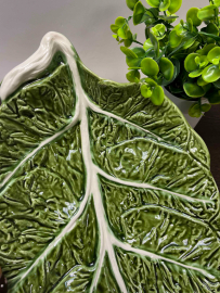 Сервировочное блюдо "Лист" Португалия. Фаянс, ручная работа. Картинка 3