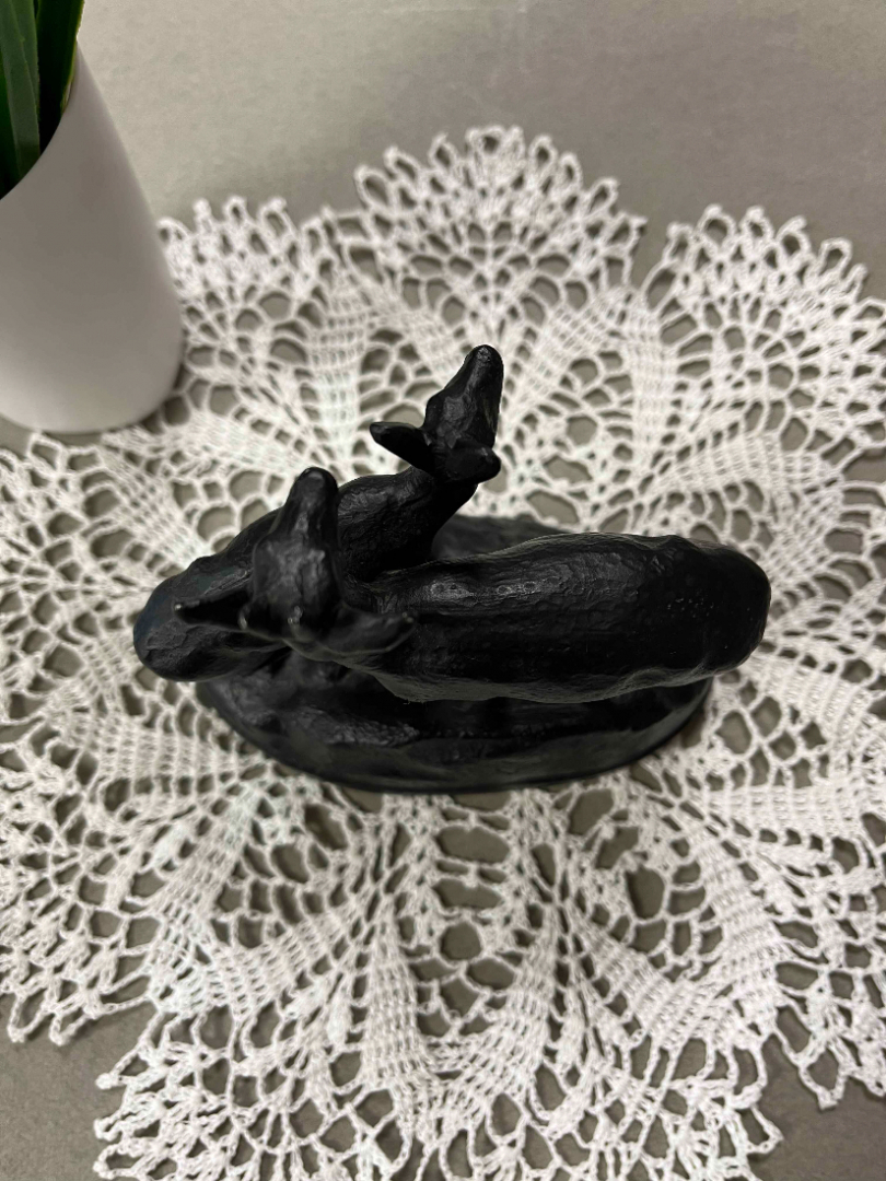 Настольная фигурка "Олени на горе", сплав металлов, без маркировки. Винтаж, СССР. Картинка 5