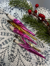 Стеклянные елочные украшения "Сосульки" СССР в ассортименте