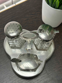 Круэт для специй "Промтехсвязь Москва". Нерж сталь и стекло. Необходимы резинки. Винтаж, СССР. Картинка 2