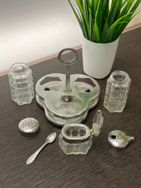 Круэт для специй "Промтехсвязь Москва". Нерж сталь и стекло. Необходимы резинки. Винтаж, СССР. Картинка 4