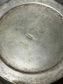 Ведро для льда с щипцами, Европа, латунь с серебрением, «Silver Plated», винтаж. Картинка 7