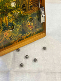 Детская настольная игра "Детский настольный бильярд Колобок" Артель Культпром 1957г. Дерево, металл.. Картинка 5