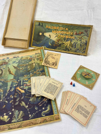 Детская настольная игра "Разведка морских глубин" Н.С.Фомичев Росгизместпром 1955г