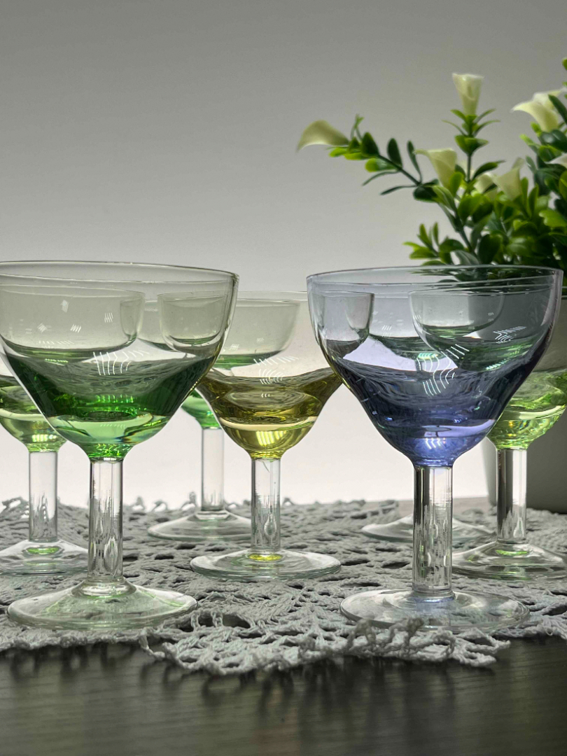 Набор рюмок СЗ им.Свердлова, цветное стекло, выдувание. Каталог. Цена за 6шт. Картинка 2