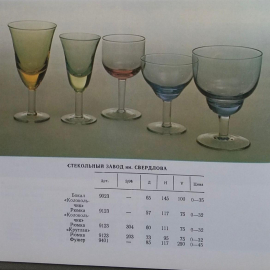 Набор рюмок СЗ им.Свердлова, цветное стекло, выдувание. Каталог. Цена за 6шт. Картинка 5