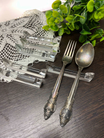 Порт-куто (подставки для приборов) старинный граненый хрусталь. Каталог 1957гЦена 6шт