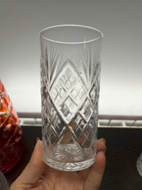 Высокие стаканы Дятьковский ХЗ, хрусталь с алмазной гранью, 300мл, этикетки, каталог. Цена за 6шт. Картинка 3