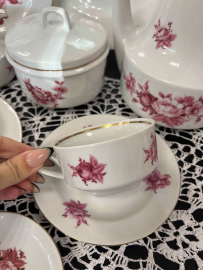 Чайный сервиз на 6персон «Helena» JImenau GDR 1977-1990гг Фарфор, деколь, золото 200мл Цена за 28пр. Картинка 4