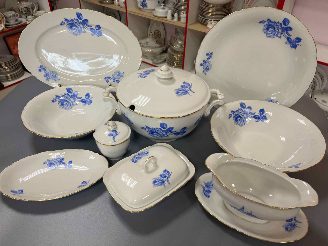 Столовый сервиз на 6персон. Чехословакия. Фарфор с деколью, позолотой. Цена за 26пр. Картинка 5