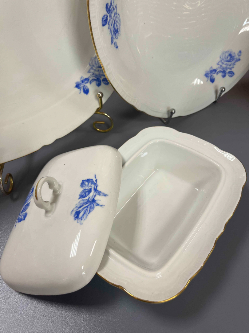 Столовый сервиз на 6персон. Чехословакия. Фарфор с деколью, позолотой. Цена за 26пр. Картинка 10