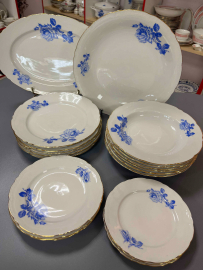 Столовый сервиз на 6персон. Чехословакия. Фарфор с деколью, позолотой. Цена за 26пр. Картинка 9