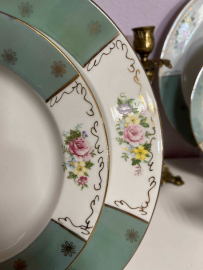 Столовый сервиз Румыния 1970гг на 12 персон. Фарфор, деколь, позолота. Цена за 45пр. Картинка 8