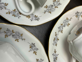 Чайный сервиз на 6 персон. Богемия, Чехословакия. Фарфор с деколью и золотом. Цена за 27пр. Картинка 8