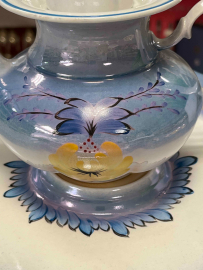 Набор для кофе на подносе. Коростенский ФЗ 1962-72гг. Тонкий фарфор, руч.роспись.  Цена за 8пр. Картинка 4