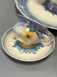 Набор для кофе на подносе. Коростенский ФЗ 1962-72гг. Тонкий фарфор, руч.роспись.  Цена за 8пр. Картинка 6