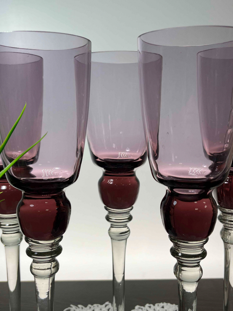 Бокалы из цветного стекла, Стрыйский СЗ ав.Г.Паломар, 250мл. Цена за 6шт. Картинка 3