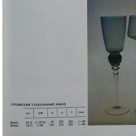 Бокалы из цветного стекла, Стрыйский СЗ ав.Г.Паломар, 250мл. Цена за 6шт. Картинка 5