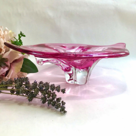 Ваза Чехословакии Josef Hospodka для Ghribska glassworks, цветное стекло, гутная техника, винтаж. Картинка 2