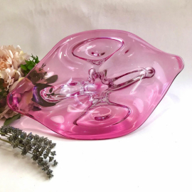 Ваза Чехословакии Josef Hospodka для Ghribska glassworks, цветное стекло, гутная техника, винтаж. Картинка 3