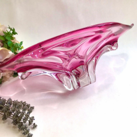Ваза Чехословакии Josef Hospodka для Ghribska glassworks, цветное стекло, гутная техника, винтаж. Картинка 4