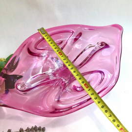 Ваза Чехословакии Josef Hospodka для Ghribska glassworks, цветное стекло, гутная техника, винтаж. Картинка 7